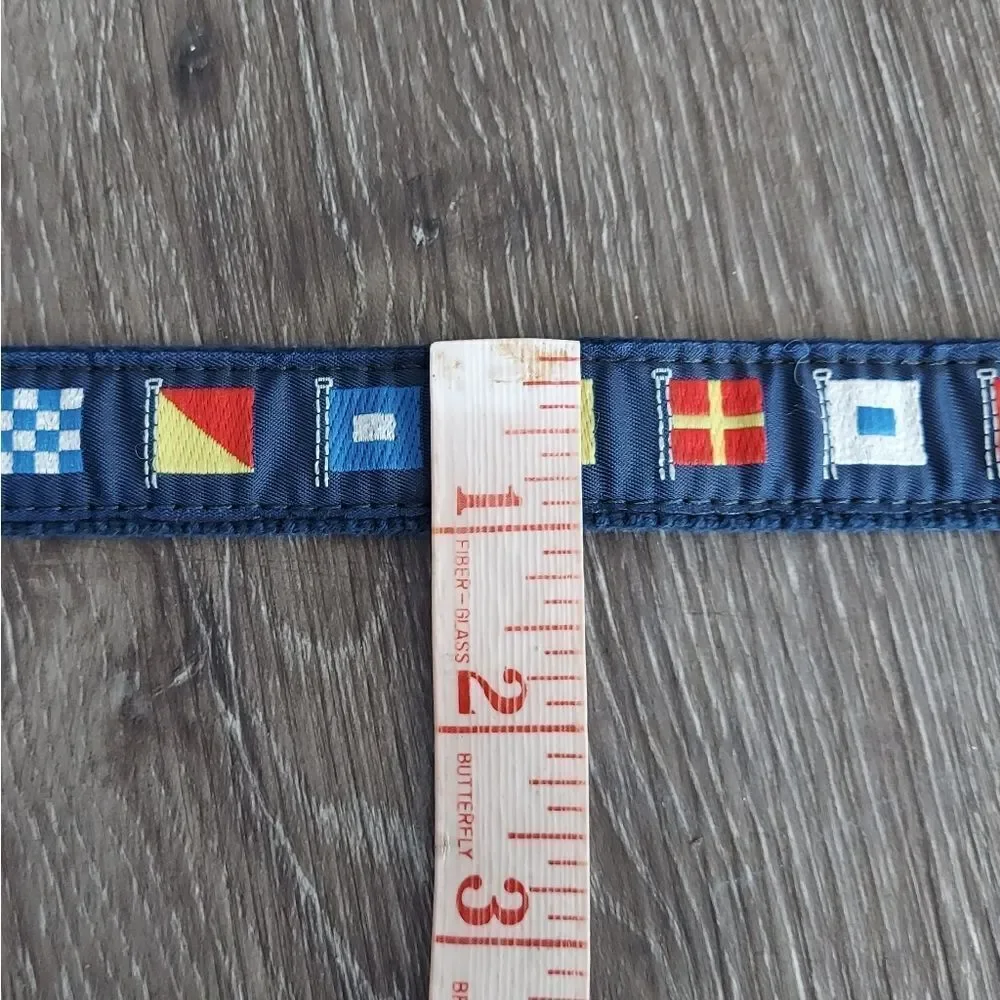 Vintage Nautical Themed Men's Belt with Solid Brass Sailboat Buckle 52